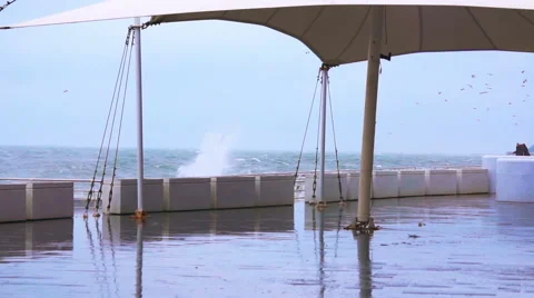 Storm on the Black Sea 库存影片 58831496