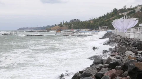 Storm At The Black Sea Stock Footage 70401942