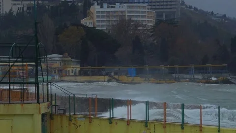 Storm on the Black Sea Video stock 83689886