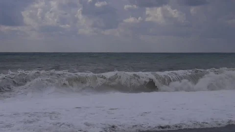 Storm on the Black Sea, Sochi Video stock 74250101