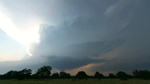 Storm Blowing Up in Texas Stock Footage 272722933