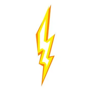 Storm bolt icon cartoon vector. Sign fuel light Stock Illustration