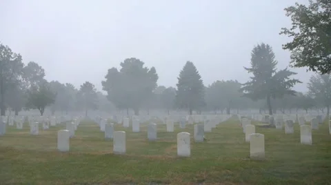 Storm in Cemetery Stock Footage 11449040