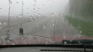 Storm Chaser Caught Severe In Hail Storm And Rain In Thunderstorm Stock Footage