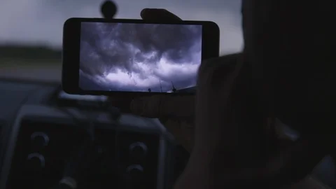 Storm Chaser Documents Severe Weather Stock Footage 102952731