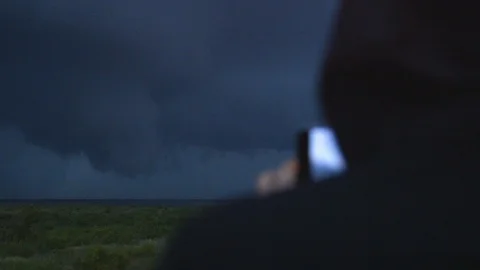 Storm Chaser Documents Severe Weather Stock Footage 102971623