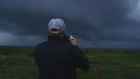 Storm Chaser Documents Severe Weather Stock Footage 102974084