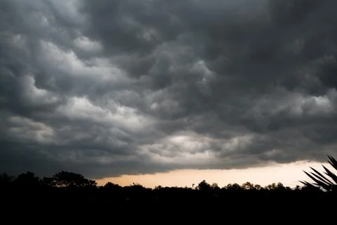 Storm cloud background during raining Stock Photos
