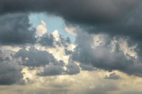 Storm cloud background before rain. Stock Photos