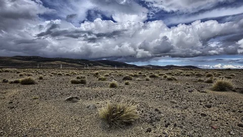 Storm Cloud Buildups in Desert Landscape 4k Time Lapse Footage Stock Footage 108345038