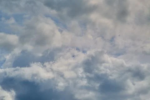 Storm cloud close-up, inside cloud, cloud structure in the sky Stock Photos