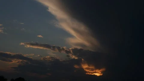 Storm cloud covering the sun Stock Footage 273588689