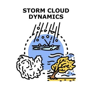 Storm cloud dynamics demonstrating weather atmospheric phenomena Stock Illustration