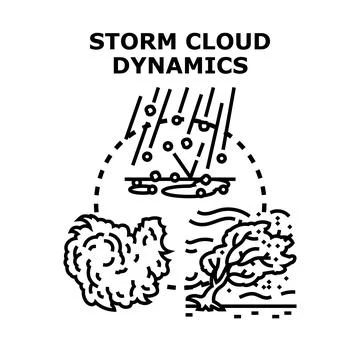 Storm cloud dynamics demonstrating weather atmospheric phenomena 스톡 일러스트