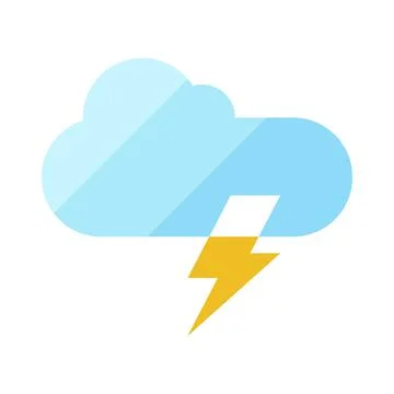 Storm cloud flat clipart vector illustration Stock Illustration