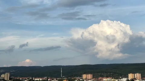 Storm cloud flying above country. Stock Footage 140253003