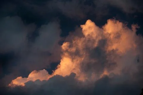 Storm Cloud Highlighted by Sun Fotos de archivo