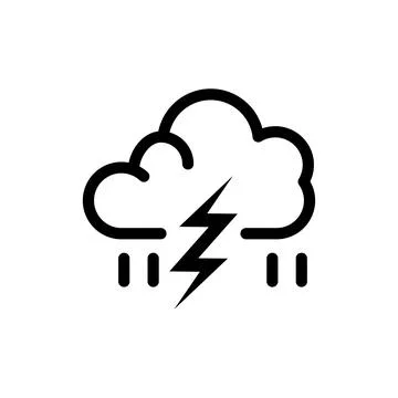 Storm cloud icon design template isolated illustration Fotos de archivo