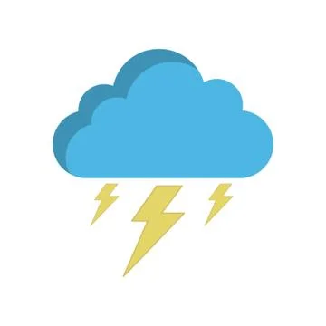 Storm cloud icon in flat style isolated Stock Illustration