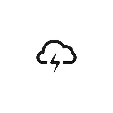 Storm cloud icon logo Stock Illustration