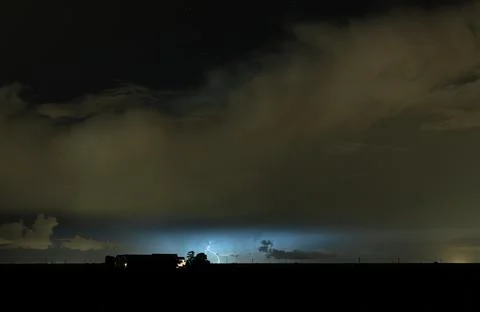 Storm Cloud with Lightning Stock Photos