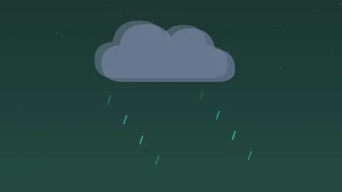 Storm cloud lightning thunder flash mint weather loop 스톡 동영상 342612615