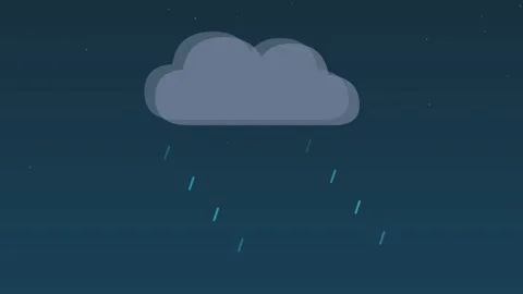 Storm cloud lightning thunder flash ocean weather loop Stock Footage 342612618