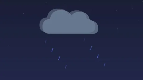 Storm cloud lightning thunder flash night weather loop Stock Footage 342612644