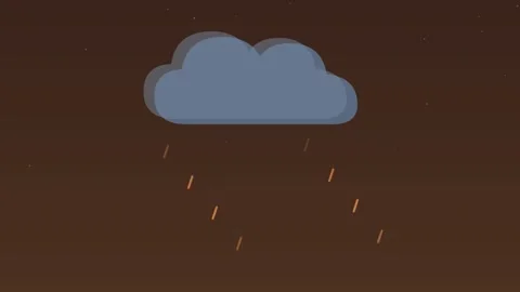 Storm cloud lightning thunder flash sunset weather loop Видео 342612647