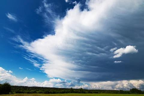 Storm cloud, mammatus Clouds. Heading into the storm Foto stock