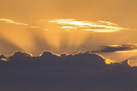 Storm cloud obscured the sun Stock Photos