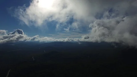 In a Storm Cloud over Long Lake Stock Footage 86437470