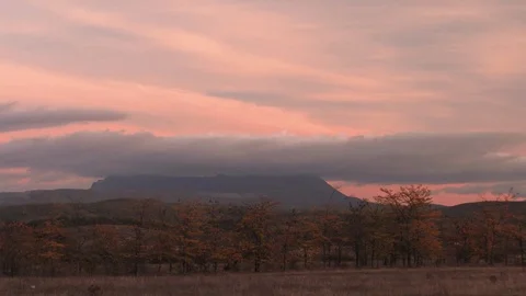 Storm cloud over mountain, time lapse Stock Footage 81207369