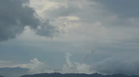 Storm Cloud Over Mountains Timelapse Stock Footage 45576523