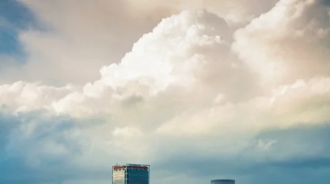 Storm Cloud Over Tel Aviv Video stock 49851040