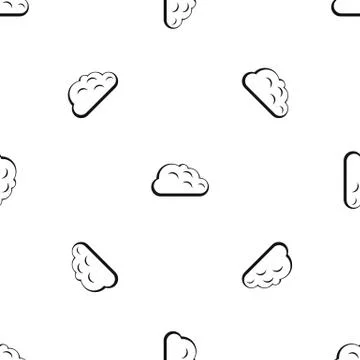Storm cloud pattern seamless black イラスト素材