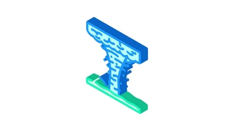 Storm cloud spiral hurricane disaster isometric icon animation 스톡 동영상 327282336