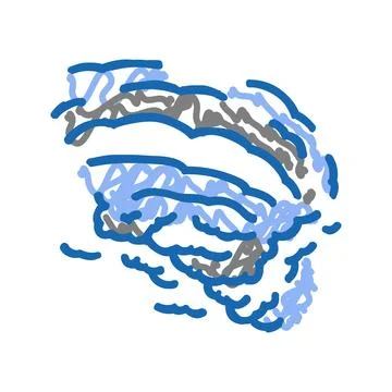 Storm cloud spiral hurricane disaster icon doodle illustration 스톡 일러스트