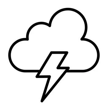 Storm cloud weather icon Stock Illustration