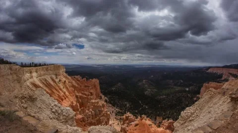 Storm clouds above canyon Stock-Footage 40710346