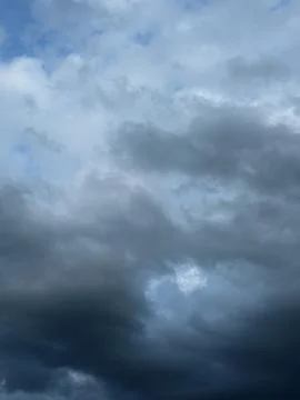 Storm Clouds and Blue Sky Contrast Stock Photos