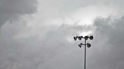 Storm clouds and field lights timelapse Stock Footage 43452523