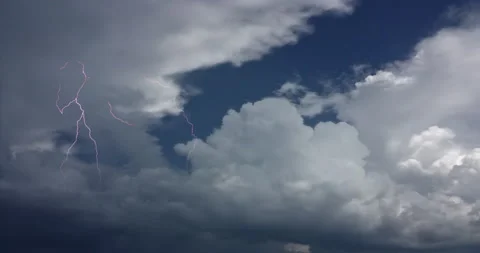 Storm Clouds and Lightning (2160p 25fps) Stock Footage 166246806