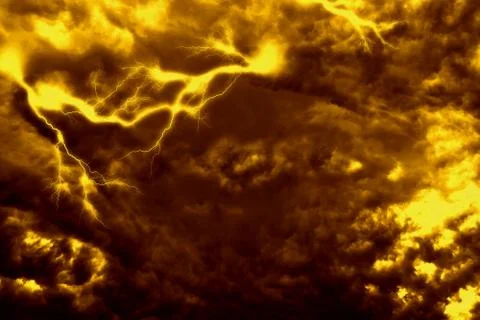 Storm Clouds and Lightning Stock Illustration