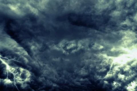 Storm Clouds and Lightning イラスト素材