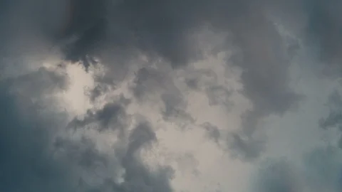 Storm clouds and rain falling on camera, time lapse Stock Footage 89951736
