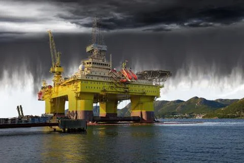 Storm clouds and rain Stock Photos