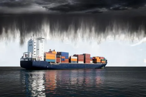 Storm clouds and rain Stock Photos