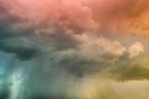 Storm clouds and rain Foto stock