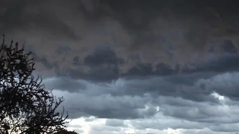 Storm Clouds and strong rain weather Stock Footage 246715462